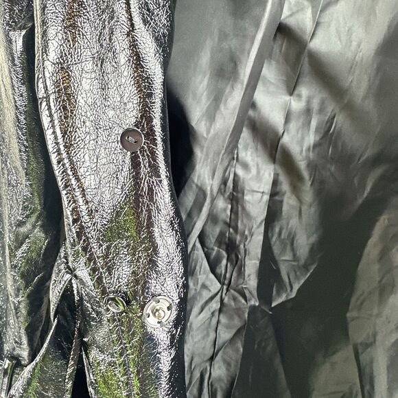 Nastygal Falling Fur You Faux Fur Trench Coat, Black, Size 2, XS - Picture 15 of 15